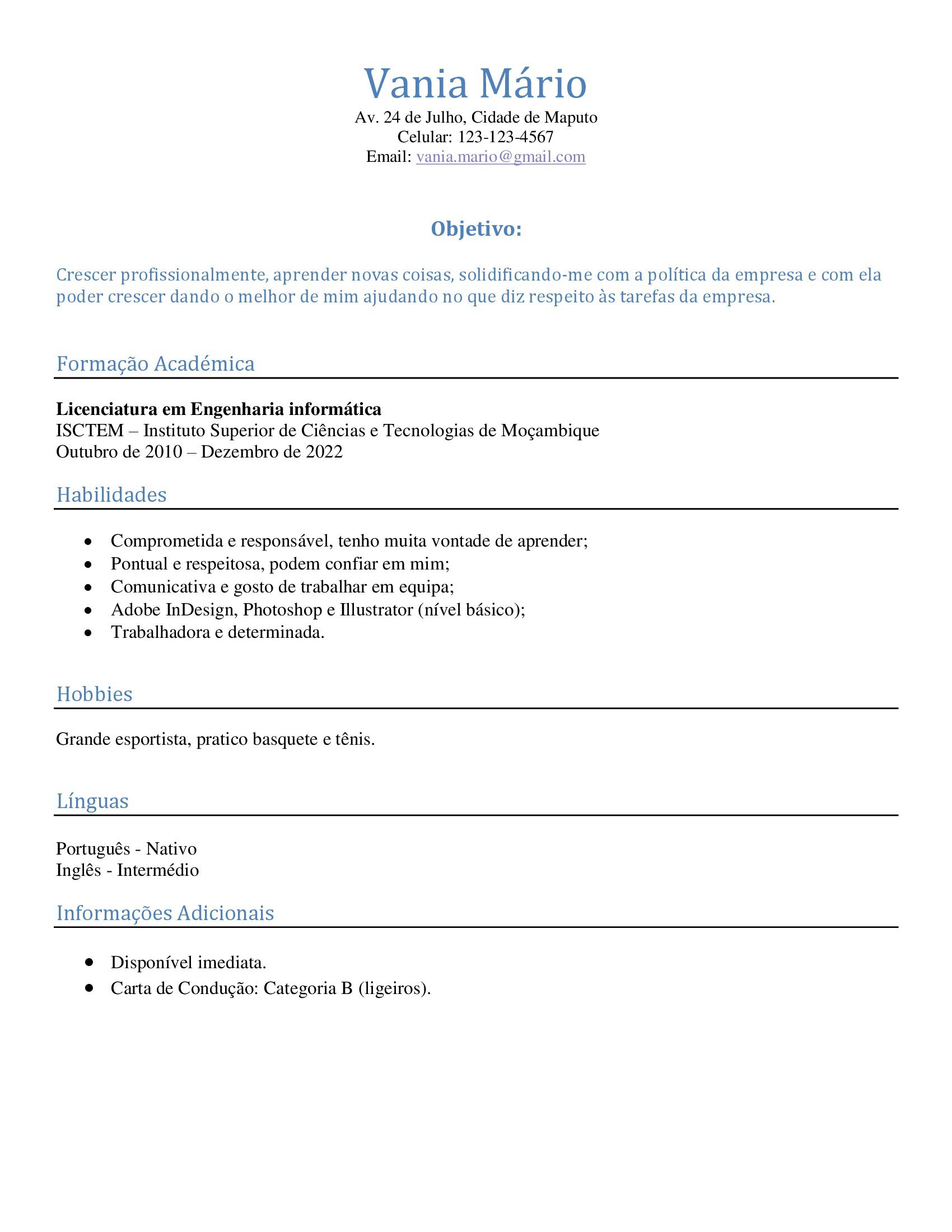 Dicas de curr culo trovagas blog